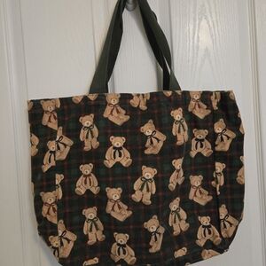 Teddy Bear Patterned Tote Bag